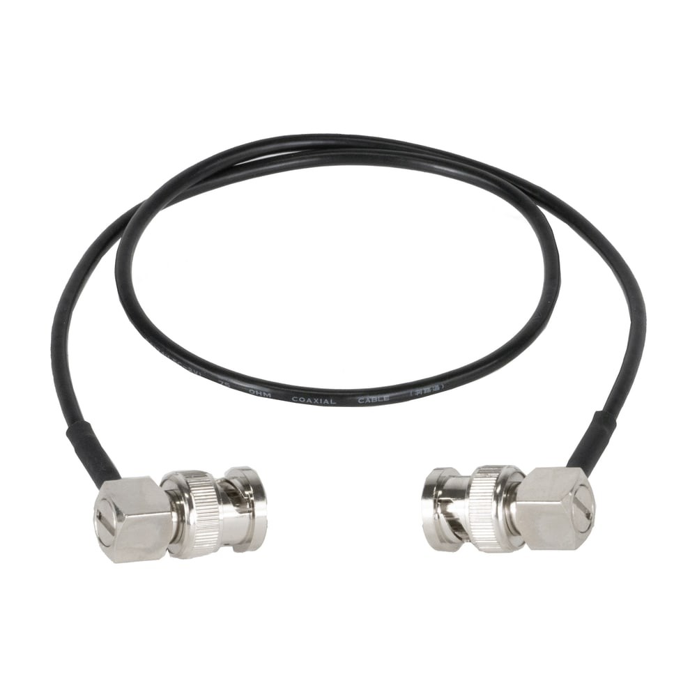Thin Right-Angle to Right-Angle BNC SDI Cable (20in)